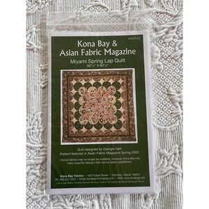 Miyami Spring Lap Quilt 60.5 x 60.5 #PATT-02 Kona Bay & Asian Fabric 2005 NIP